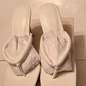 JUSTFAB White heeled flip flop KERRY size 7